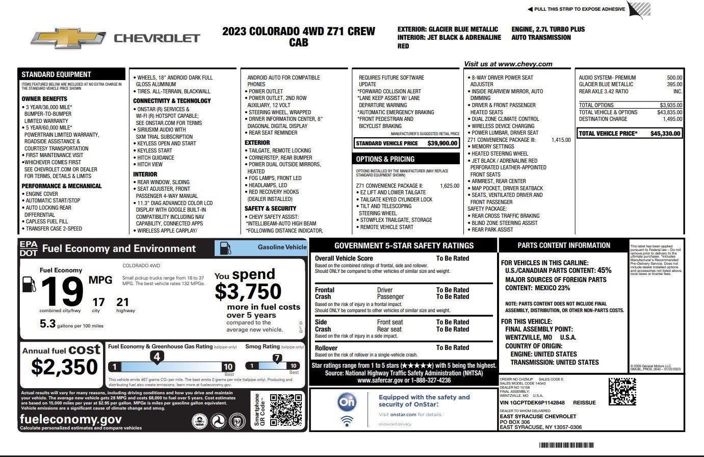 2023 Chevrolet Colorado Z71
