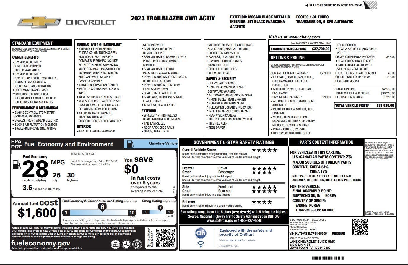 2023 Chevrolet Trailblazer ACTIV