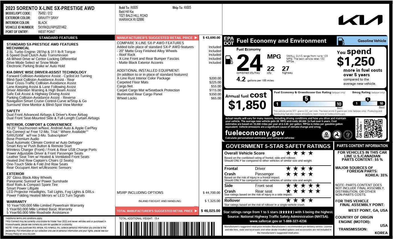 2023 Kia SORENTO X-LINE
